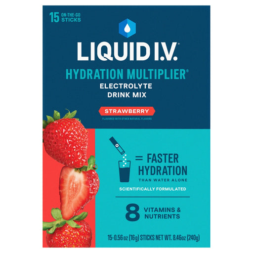 Liquid I.V. Liquid I.V. Hydration Multiplier Electrolyte Drink Mix Strawberry Beverages