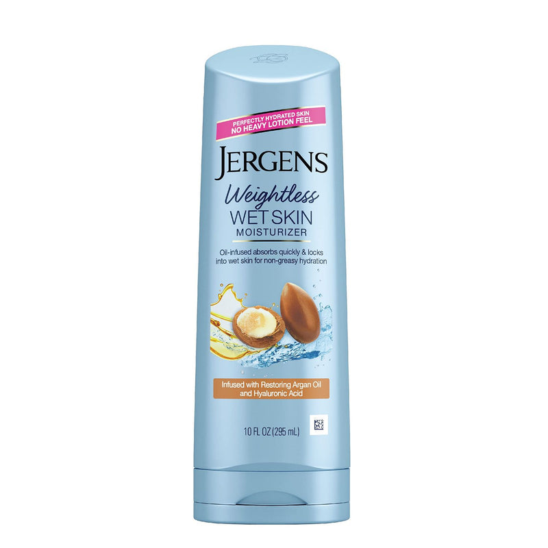 Jergens Jergens Argan Oil Weightless Wet Skin Body Lotion, 10 Fl Oz Lotion & Moisturizer