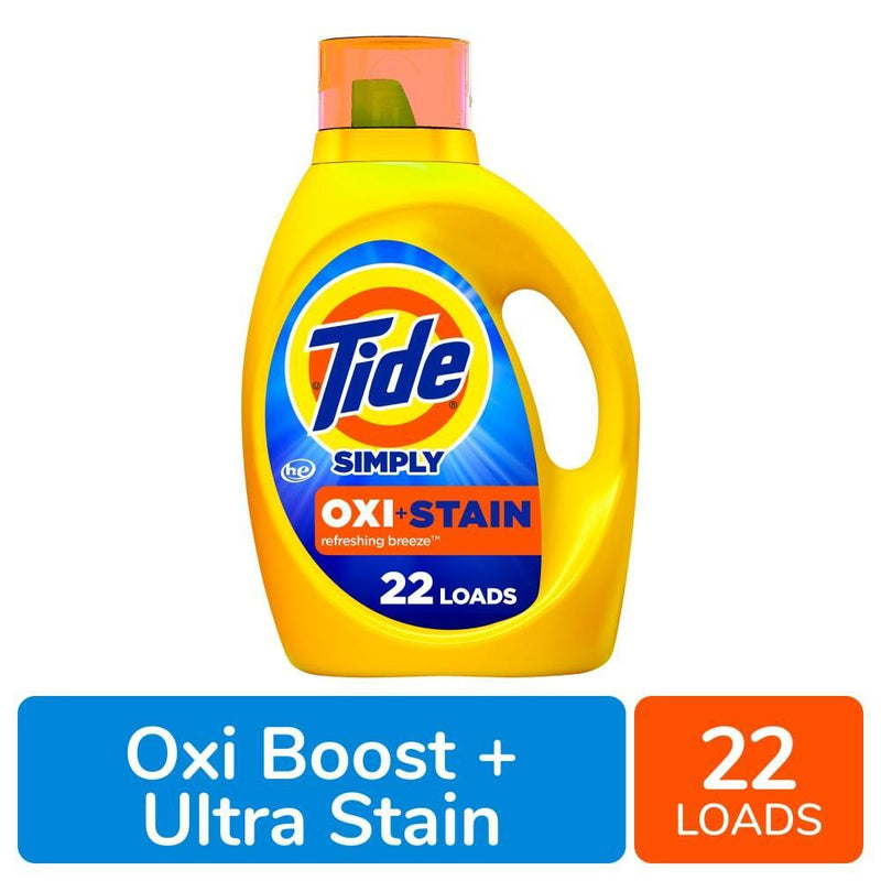 Tide Tide Simply Oxi Boost + Ultra Stain Release Liquid Laundry Detergent - 31 fl oz Laundry Detergent White Smoke