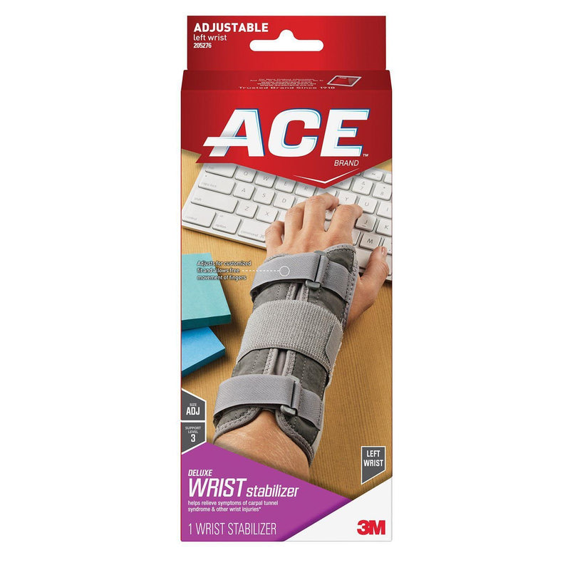 ACE Ace Deluxe Wrist Brace, Left, 205276, One Size Supports & Braces