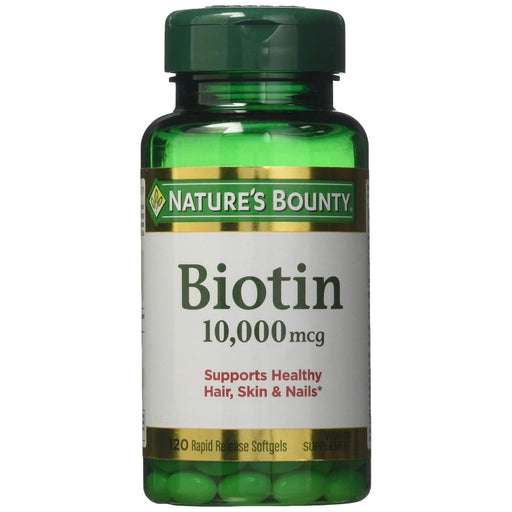 Nature's Bounty Nature's Bounty Biotin, 10,000 Mcg, 120 Rapid Release Softgels Vitamins & Supplements White Smoke