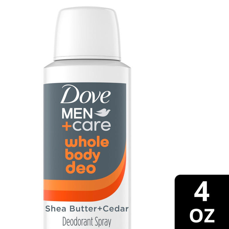 Dove Dove Men+Care Aluminum Free Whole Body Deodorant Spray - Shea Butter & Cedar - 4oz Deodorant