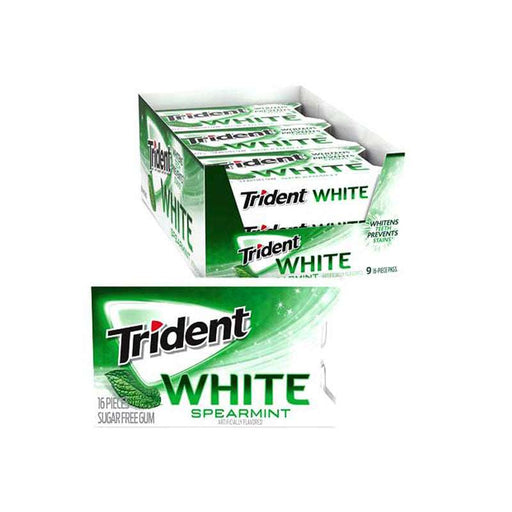 Trident Trident Sugar Free Gum, White, Spearmint Candy & Chocolate