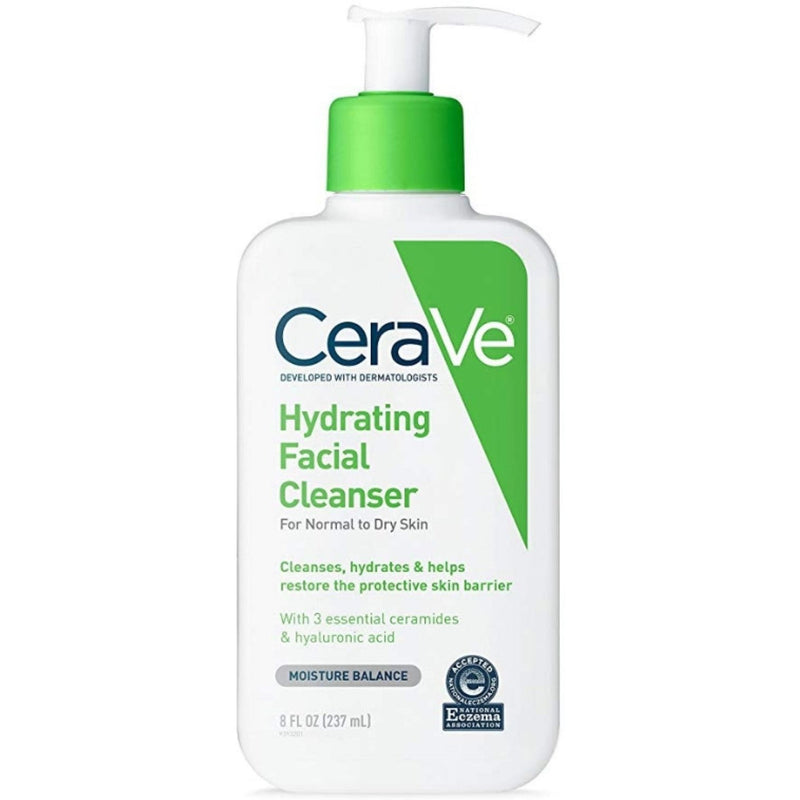 CeraVe CeraVe Hydrating Facial Cleanser For Daily Face Washing Facial Cleansers White Smoke