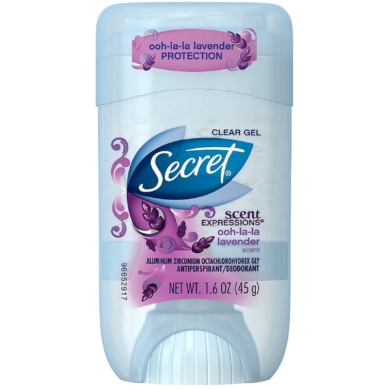 Secret Secret Antiperspirant/Deodorant, Luxe Lavender, Clear Gel Deodorant