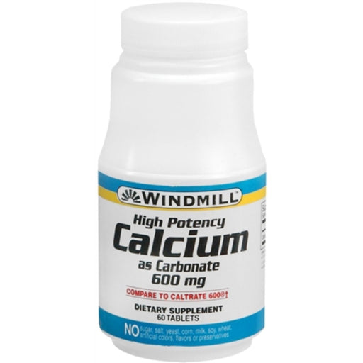 Windmill Windmill® Calcium Carbonate 600 mg – Bone Health Support (60 Tablets) Vitamins & Supplements