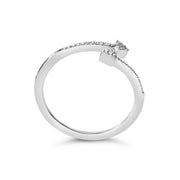 Bids.com .925 Sterling Silver 1/5 Cttw Diamond Double Arrowhead Open Ring (I-J Color, I2-I3 Clarity) - Ring Size 6 Rings
