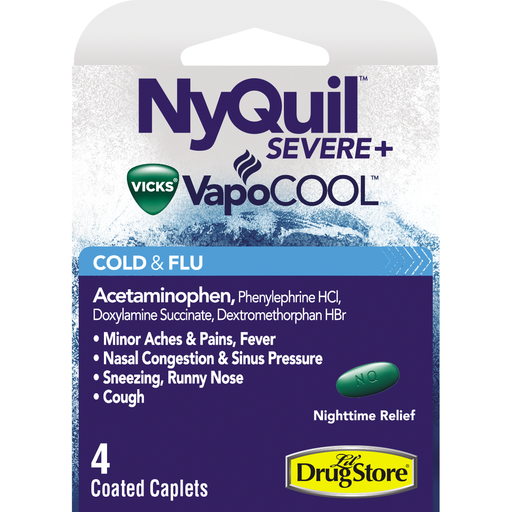 Lil' Drug Store Lil' Drug Store Cold & Flu, Vicks Ny Quil Severe, Max Strength, Caplets Personal Care