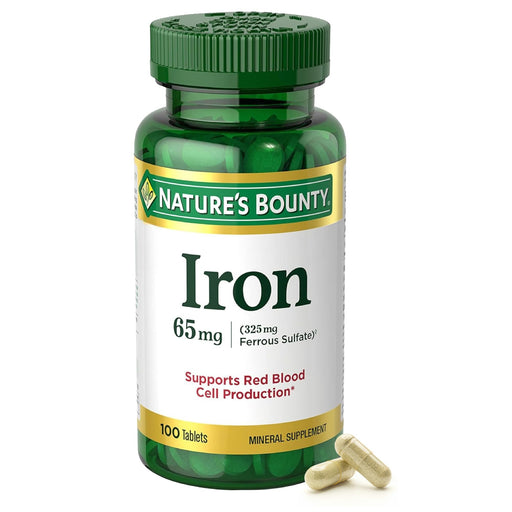 Nature's Bounty Nature's Bounty Iron 65 Mg Ferrous Sulfate - 100 Tablets Vitamins & Supplements