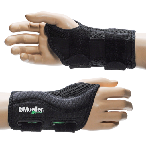 Mueller Mueller Green Fitted Wrist Brace, Black, Right Hand, Large/Extra Large Wall Jacks & Braces