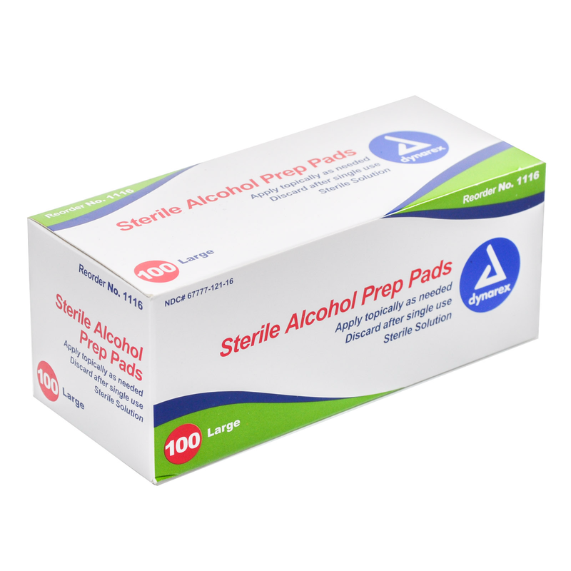 Dynarex Dynarex Sterile Alcohol Prep Pads, Large Antiseptics & Cleaning Supplies White Smoke