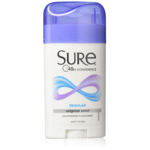 Sure Sure Wide Anti-Perspirant Deodorant Original Solid Regular Scent 1.70 Oz Deodorant