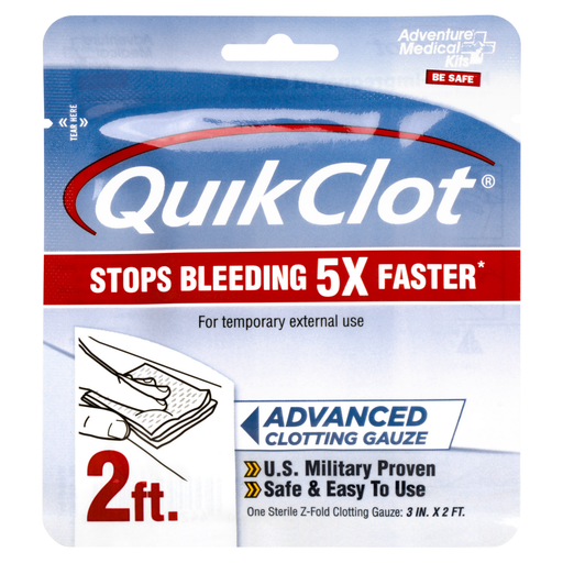 QuickClot Adventure Medical Kits QuikClot Advanced Clotting Gauze - 3 X 24 In First Aid