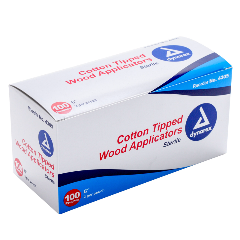 Dynarex Cotton Tipped Applicators Sterile Swab 200 Pack First Aid