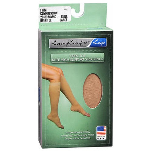 Scott Specialties Scott Specialties Loving Comfort Knee-High Compression Hose - Beige - Large Personal Care