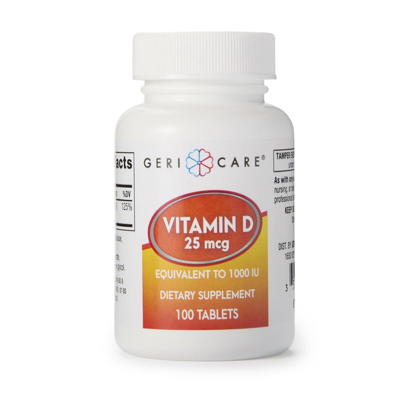 McKesson Brand McKesson Brand Geri-Care Vitamin D Tablet 876-01-GCP 1 Bottle, 100 Per Bottle Vitamins & Supplements