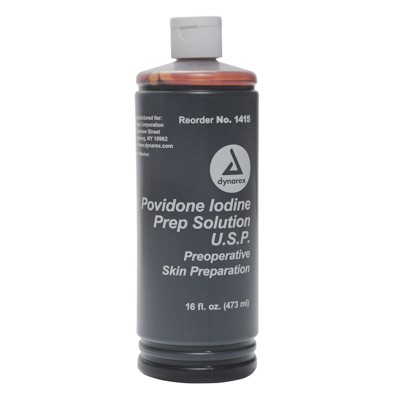 Dynarex Dynarex® Povidone-Iodine Prep Solution – 10% Strength (16 Oz Bottle, 24 EA/CS) First Aid Dark Slate Gray