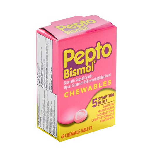 Pepto-Bismol Pepto-Bismol 5 Symptom Relief Chewable Tablets, Original Flavor Health & Beauty