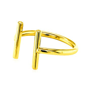 Bids.com 14k Yellow Gold Open Ring with Bars Rings