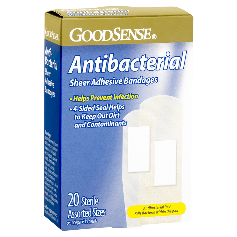 GoodSense GoodSense Antibacterial Sheer Adhesive Assorted Sizes Health & Beauty White Smoke