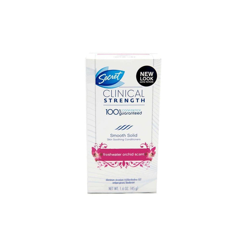 Secret Secret Clinical Strength Antiperspirant/Deodorant, Smooth Solid, Freshwater Orchid Scent Deodorant Lavender