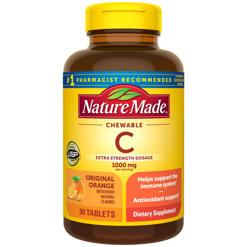 Nature Made Nature Made Extra Strength Dosage Chewable Vitamin C 1000mg Per Serving Immune Support Tablets - 90ct Vitamins & Supplements