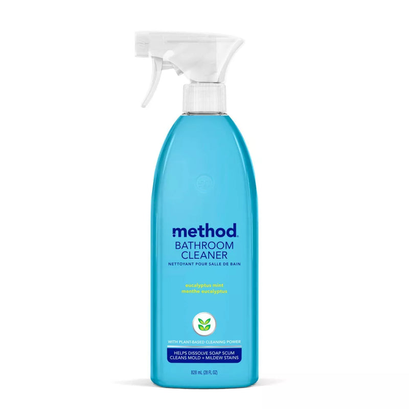 Method Method Cleaning Products Bathroom Cleaner Tub + Tile Eucalyptus Mint Spray Bottle 28 Fl Oz Tub & Tile Cleaners White Smoke