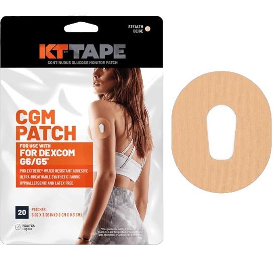 Kt Tape Kt Tape Dexcom G5/G6 Continuous Glucose Monitor Pach 20Ct Denture Adhesives