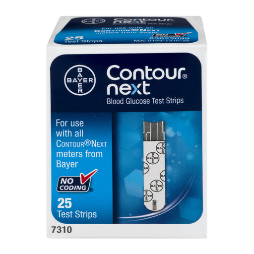 Contour Contour Bayer 7310 Next Blood Glucose Test Strips, 25 Strips Blood Glucose Test Strips