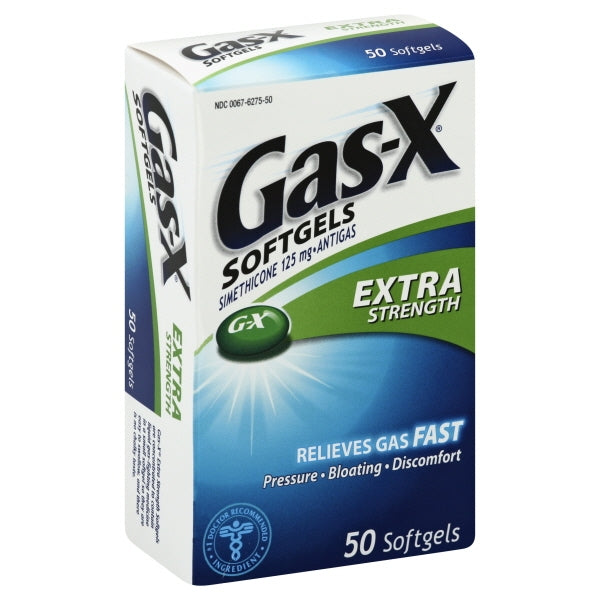 Gas-X Gas-X Extra Strength Antigas Softgels 50 Ct Box Health & Beauty White Smoke