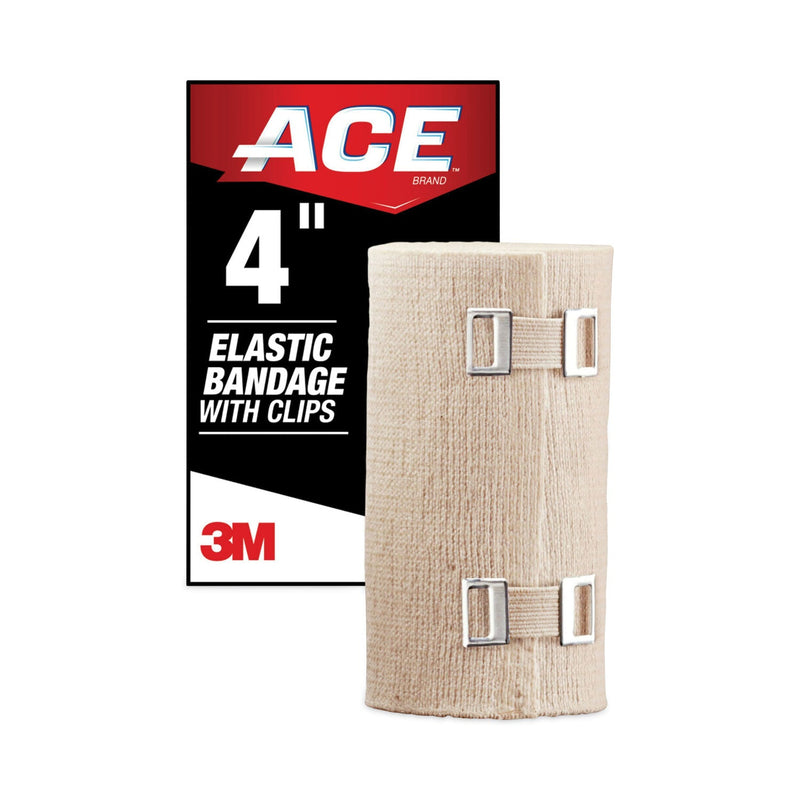 ACE ACE Elastic Bandage With E-Z Clips 4 Inch Width Health & Beauty White Smoke