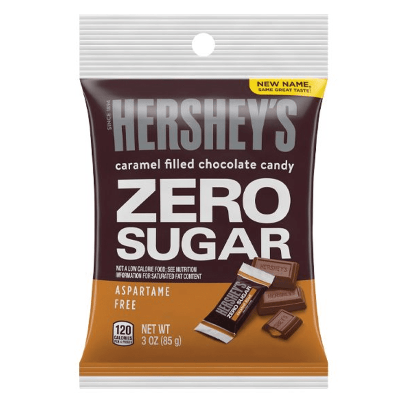 Hershey's Hershey's Zero Sugar Caramel Filled Chocolate Candy – 3 oz Bag Candy & Chocolate