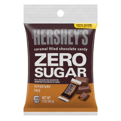 Hershey's Hershey's Zero Sugar Caramel Filled Chocolate Candy – 3 oz Bag Candy & Chocolate