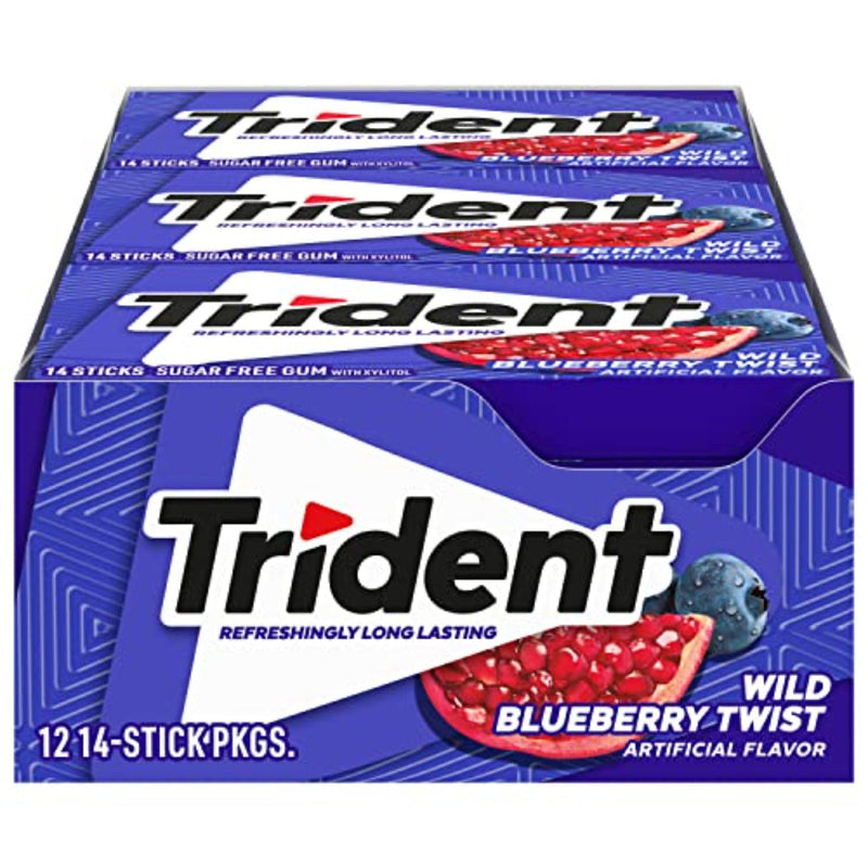 Trident Trident Wild Blueberry Twist Sugar Free Gum - 12ct Candy & Chocolate White Smoke