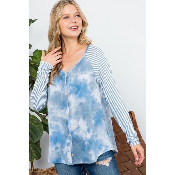 TIE DYE MIXED TOP