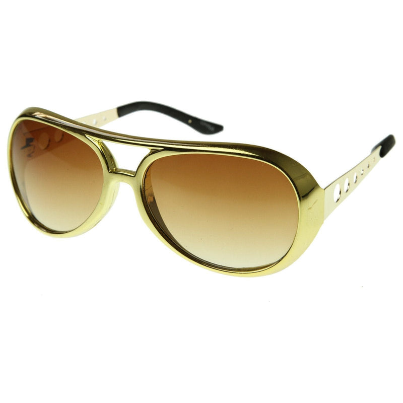 zeroUV Retro Large Elvis King Of Rock and Roll Aviator Sunglasses 2203 Sunglasses