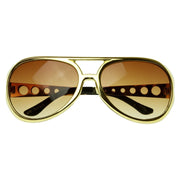 zeroUV Retro Large Elvis King Of Rock and Roll Aviator Sunglasses 2203 Sunglasses