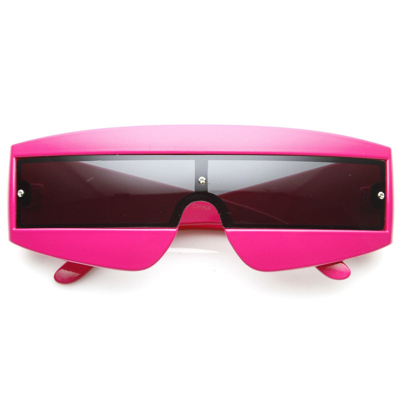 zeroUV Retro Futuristic 1980's Fashion Shield Novelty Sunglasses 8399 Sunglasses
