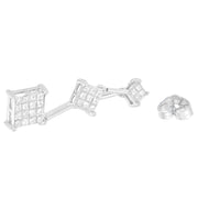 Bids.com 14K White Gold 1 cttw Princess Cut Diamond Earrings (G-H, VS1-VS2) Earrings