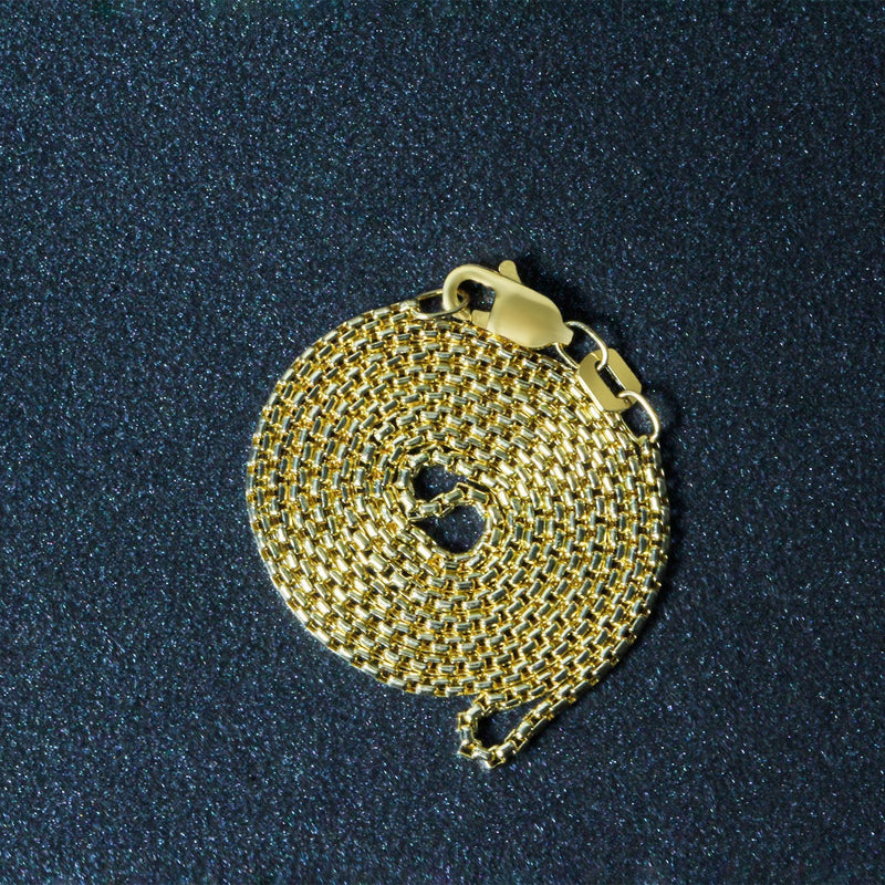 Bids.com 14k Yellow Gold Round Box Chain 1.35 mm Necklaces
