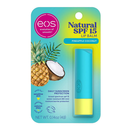 eos eos Lip Balm, Natural, Pineapple Coconut, SPF 15, 0.14 Ounce Lip Balms & Treatments