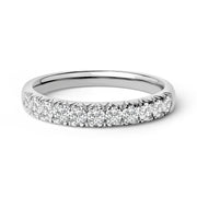 Bids.com 14K White Gold 1/2 Cttw Round Diamond 11 Stone Classic Band Rings