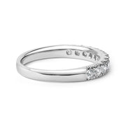 Bids.com 14K White Gold 1/2 Cttw Round Diamond 11 Stone Classic Band Rings