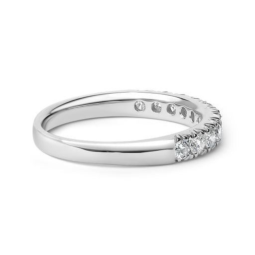 Bids.com 14K White Gold 1/2 Cttw Round Diamond 11 Stone Classic Band Rings