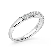 Bids.com 14K White Gold 1/2 Cttw Round Diamond 11 Stone Classic Band Rings