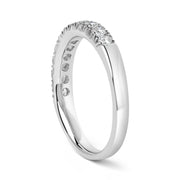 Bids.com 14K White Gold 1/2 Cttw Round Diamond 11 Stone Classic Band Rings