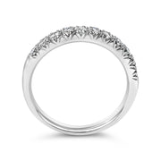 Bids.com 14K White Gold 1/2 Cttw Round Diamond 11 Stone Classic Band Rings