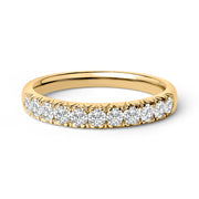 Bids.com 14K White Gold 1/2 Cttw Round Diamond 11 Stone Classic Band Rings