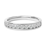 Bids.com 14K Yellow Gold 1/2 Cttw Round Diamond 11 Stone Channel Set Band Rings