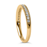Bids.com 14K Yellow Gold 1/4 Cttw Round Diamond Milgrain Wedding Band (I-J Color, SI2-I1 Clarity) - Size 6.5 Rings
